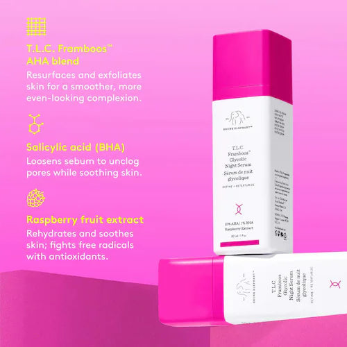 T.L.C. Framboos™ Glycolic Resurfacing Night Serum - GLAM MODA