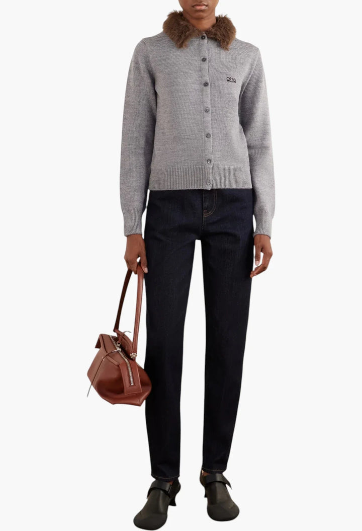 Whisker leather shoulder bag