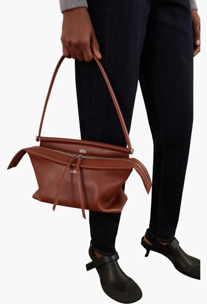 Whisker leather shoulder bag