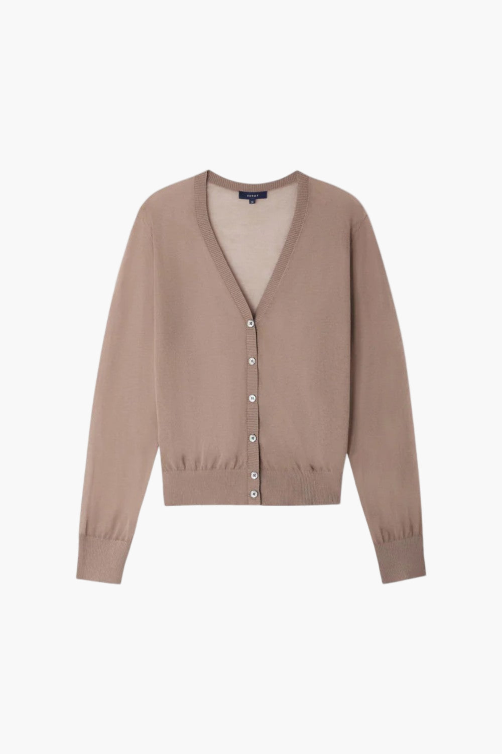 Taupe - Etretat Cardigan Sheer Knit Cardigan - GLAM MODA