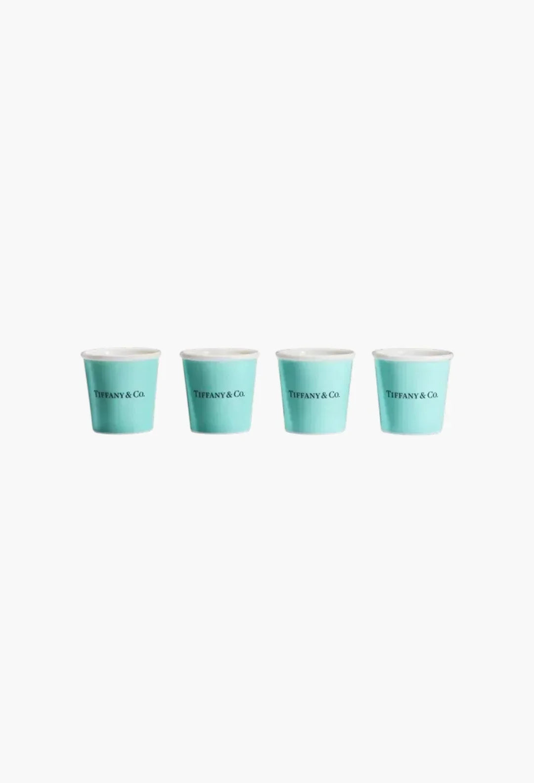 Tiffany espresso cups in bone china, set of four