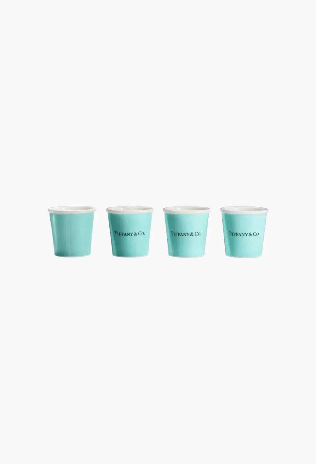 Tiffany espresso cups in bone china, set of four