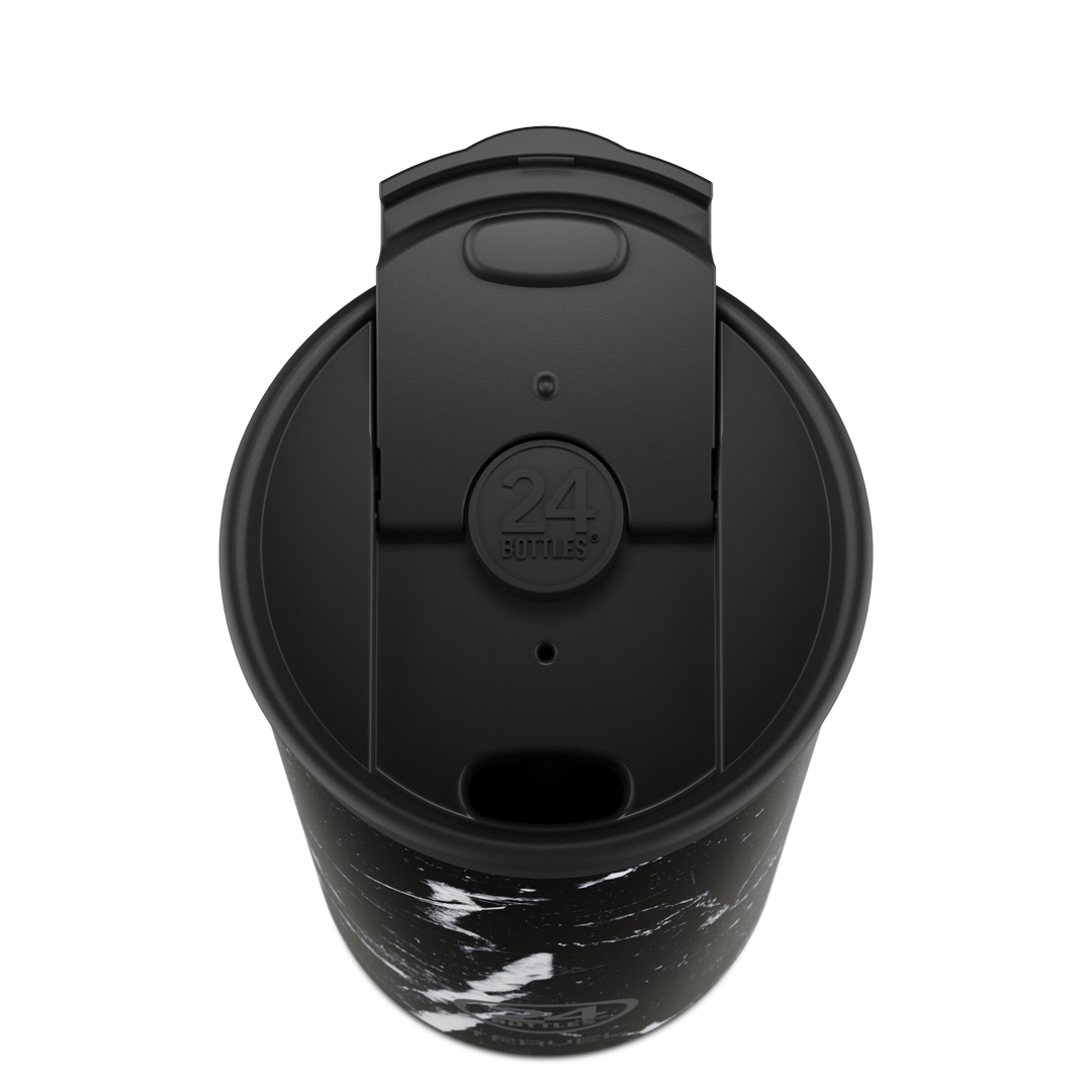 Travel Tumbler Black Marble 600 ml - GLAM MODA