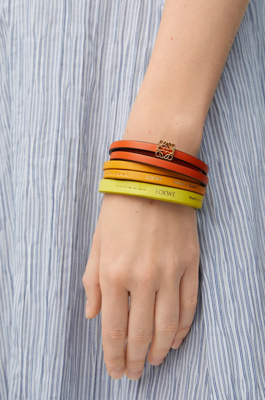 Twist Double Bracelet in Calfskin - GLAM MODA