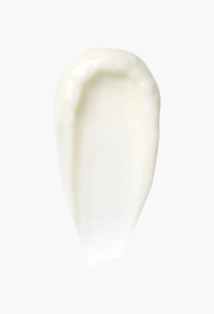 GLAM MODA JVN Complete Instant Recovery Serum white cream texture swatch on a plain background