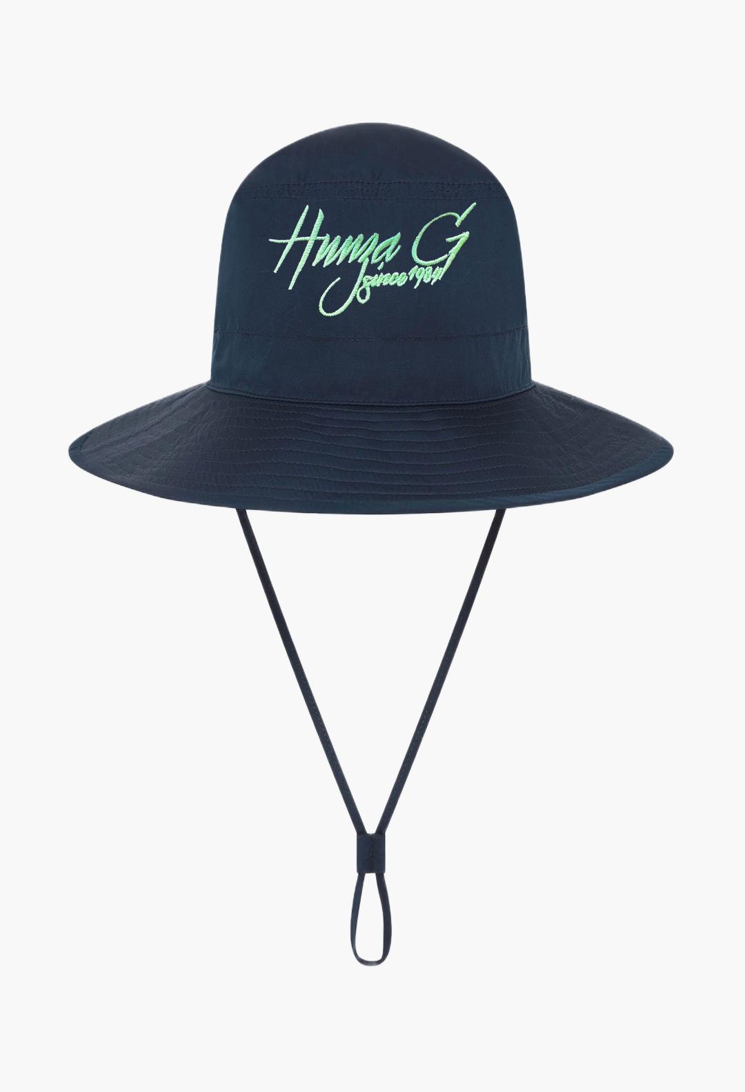 Hunza G Logo Hat Navy/Lime