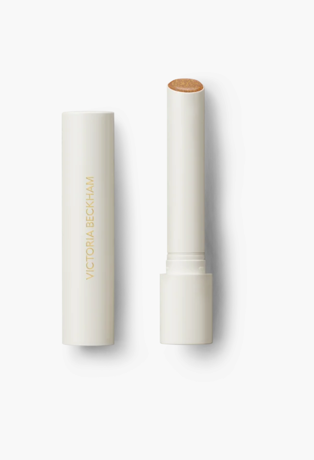 GLAM MODA Posh Balm Nourishing Lip Shine in a sleek white twist-up tube with the cap removed