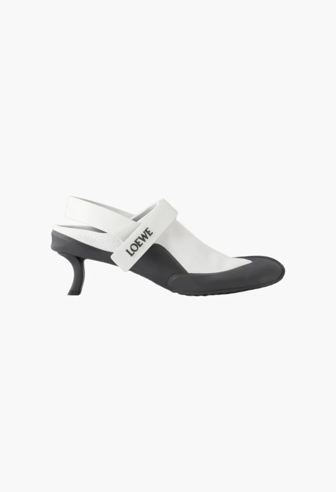 Dive 45 logo-detailed rubber-trimmed leather slingback pumps