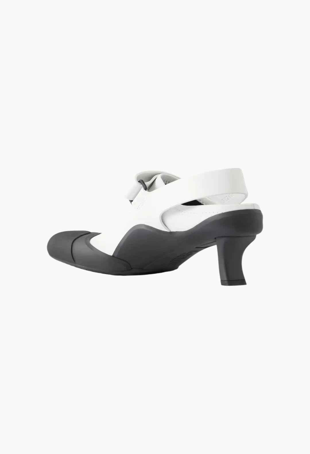 Dive 45 logo-detailed rubber-trimmed leather slingback pumps