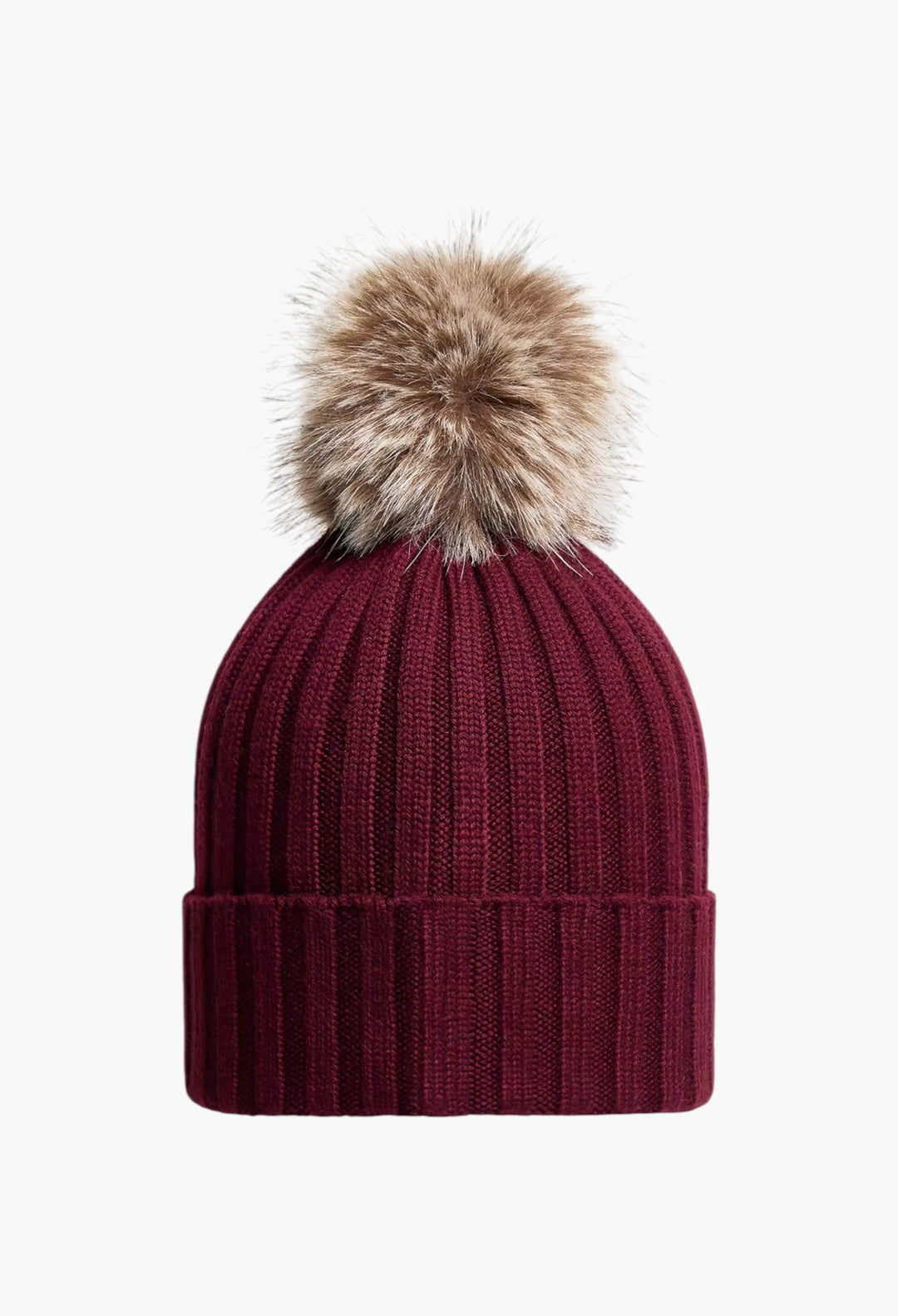 Wool Beanie With Pom Pom - GLAM MODA