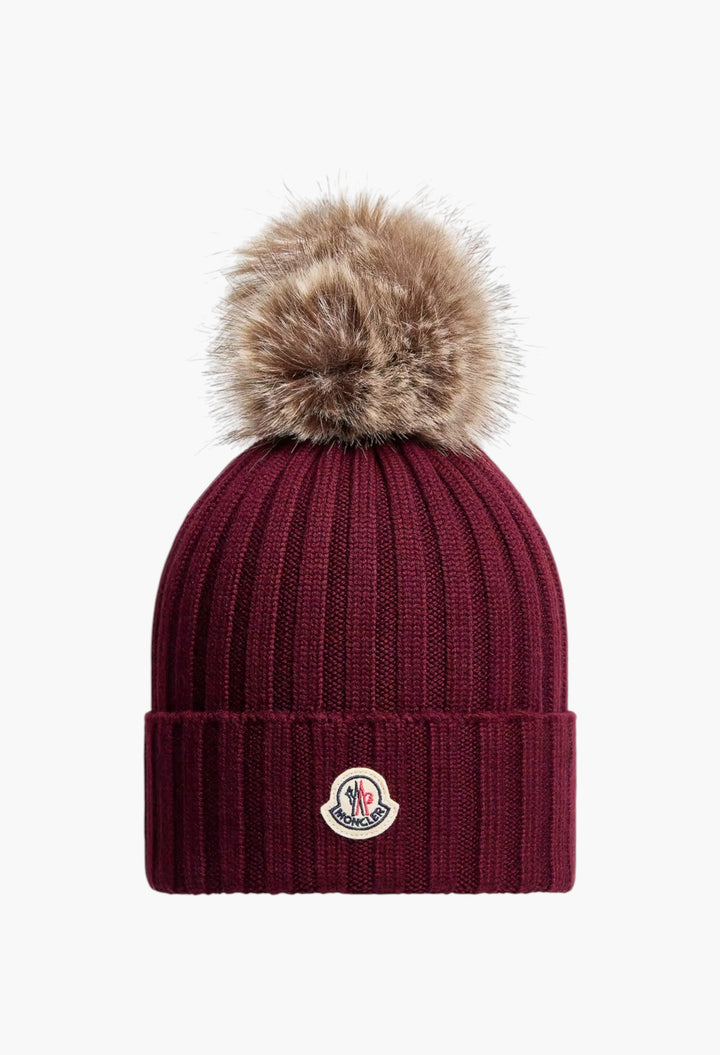Wool Beanie With Pom Pom - GLAM MODA