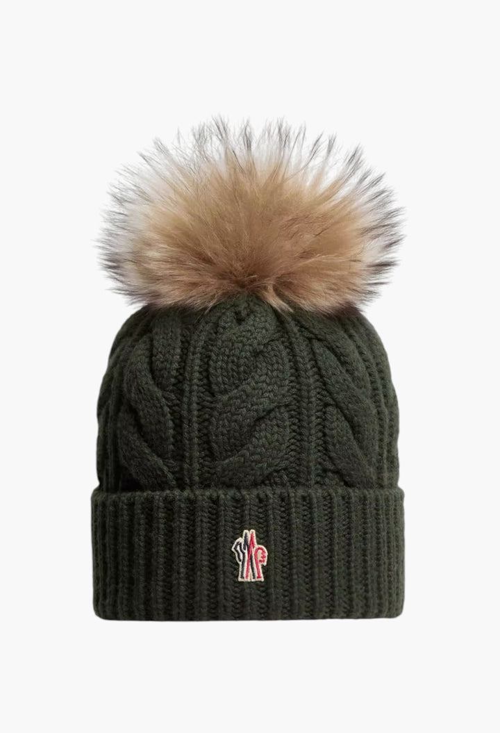 Wool & Cashmere Beanie With Pom Pom - GLAM MODA