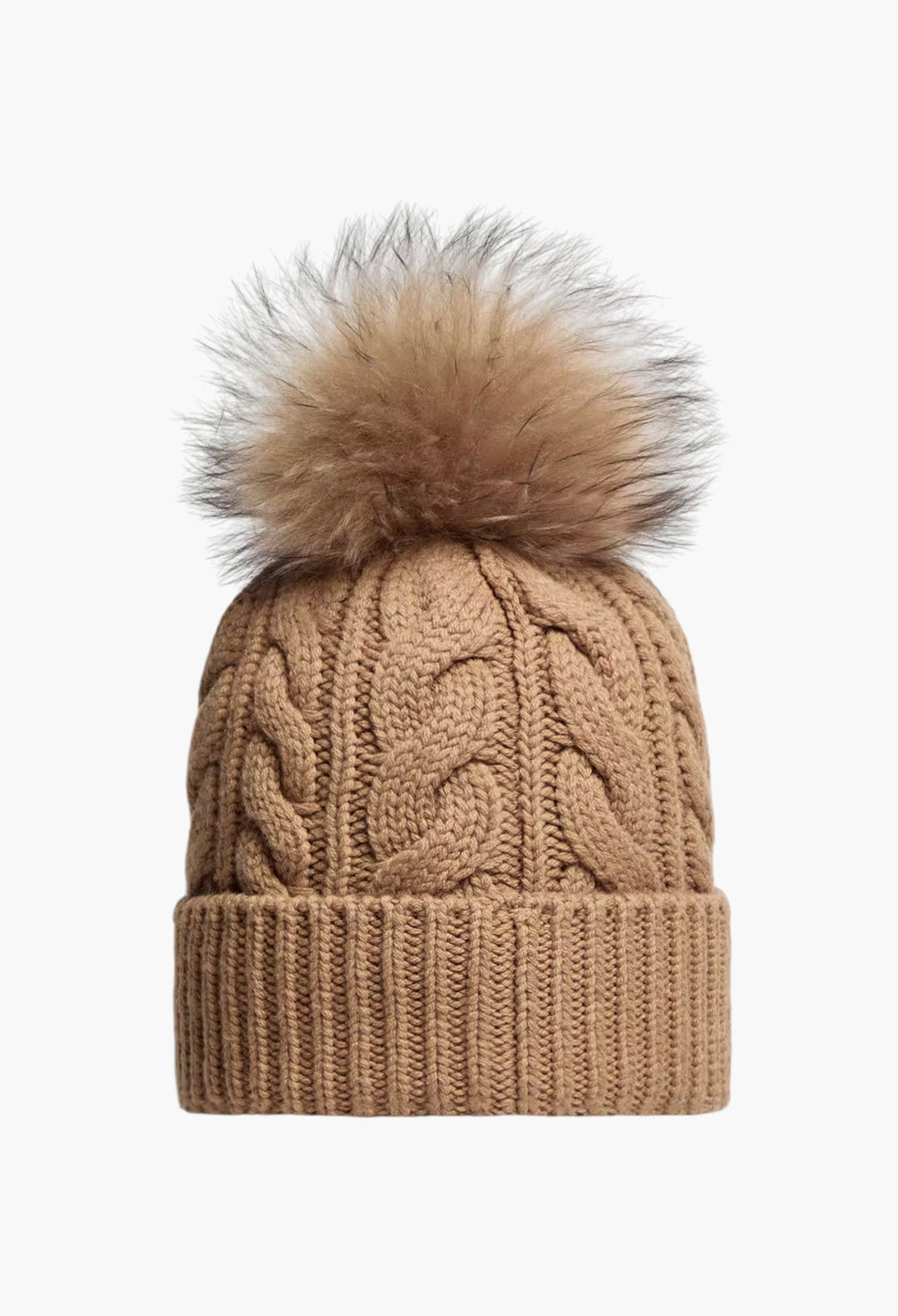 Wool & Cashmere Beanie With Pom Pom - GLAM MODA