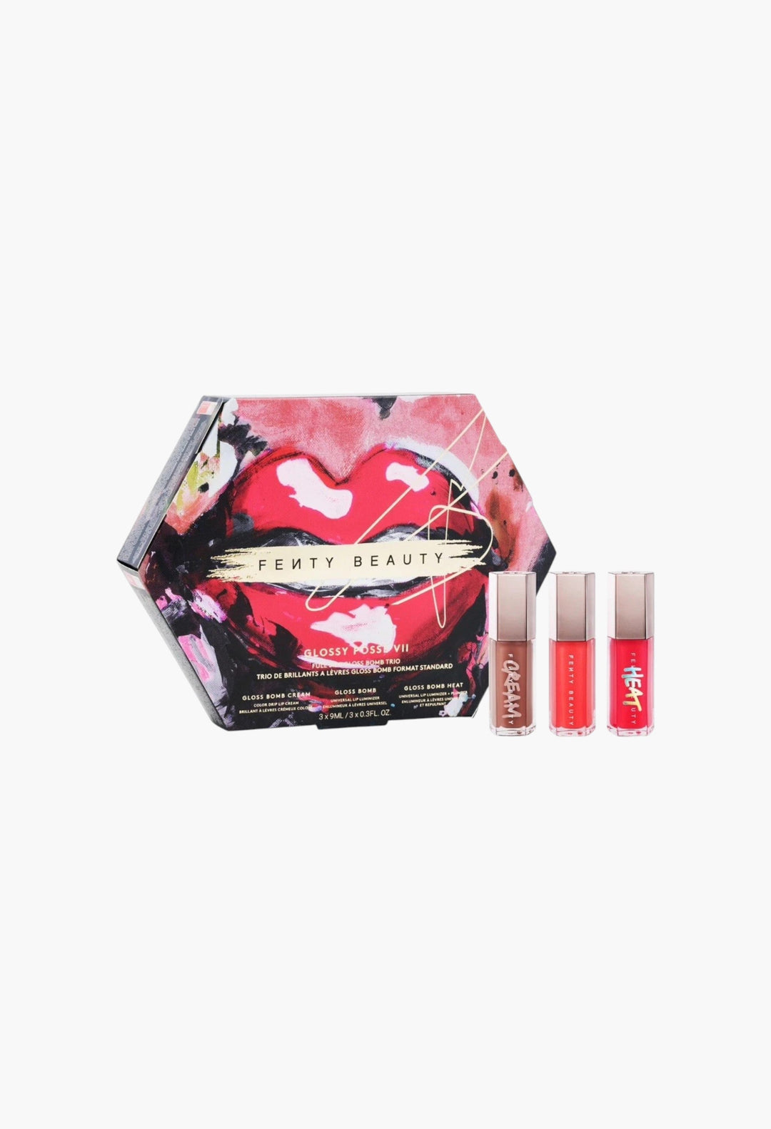 Fenty Beauty By Rihanna Glossy Posse Vii Full-Size Gloss Bomb Trio New - GLAM MODA
