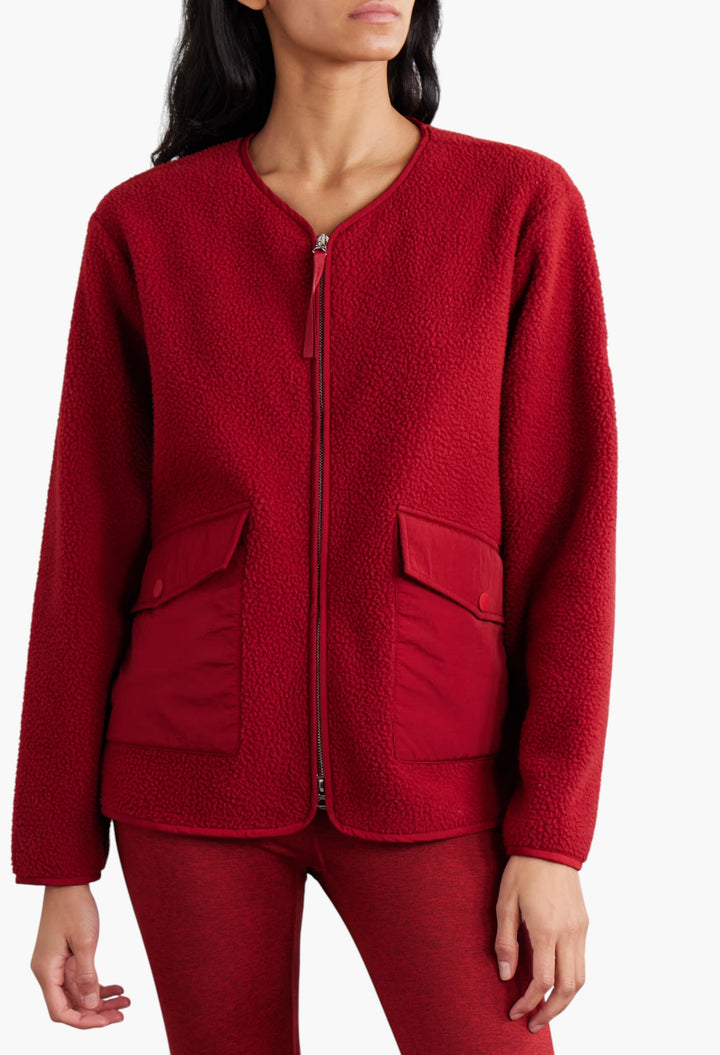 Marina Shell-Trimmed Recycled-Fleece Jacket - GLAM MODA