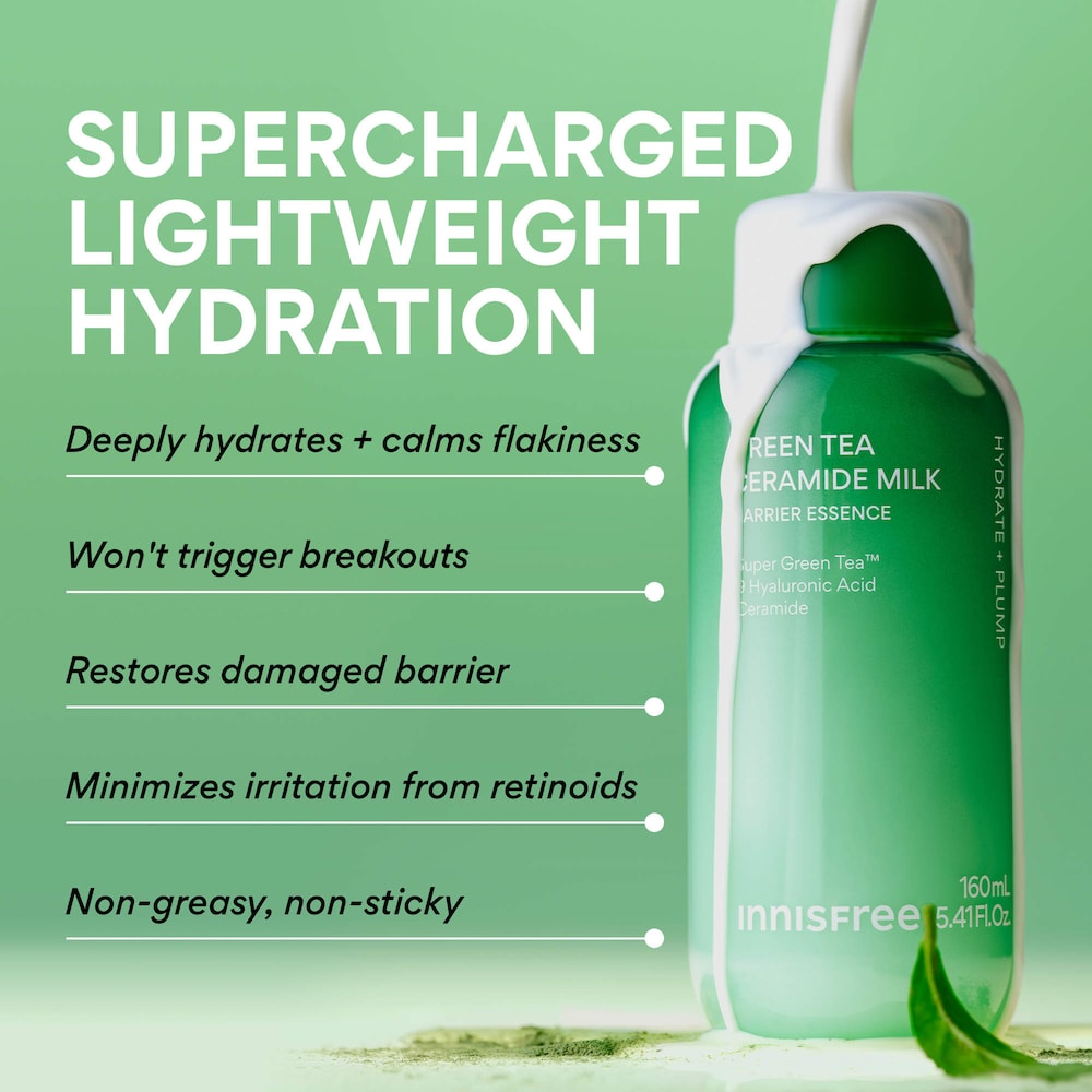 Green Tea Ceramide Milk Toner for Hydration & Barrier Repair - GLAM MODA