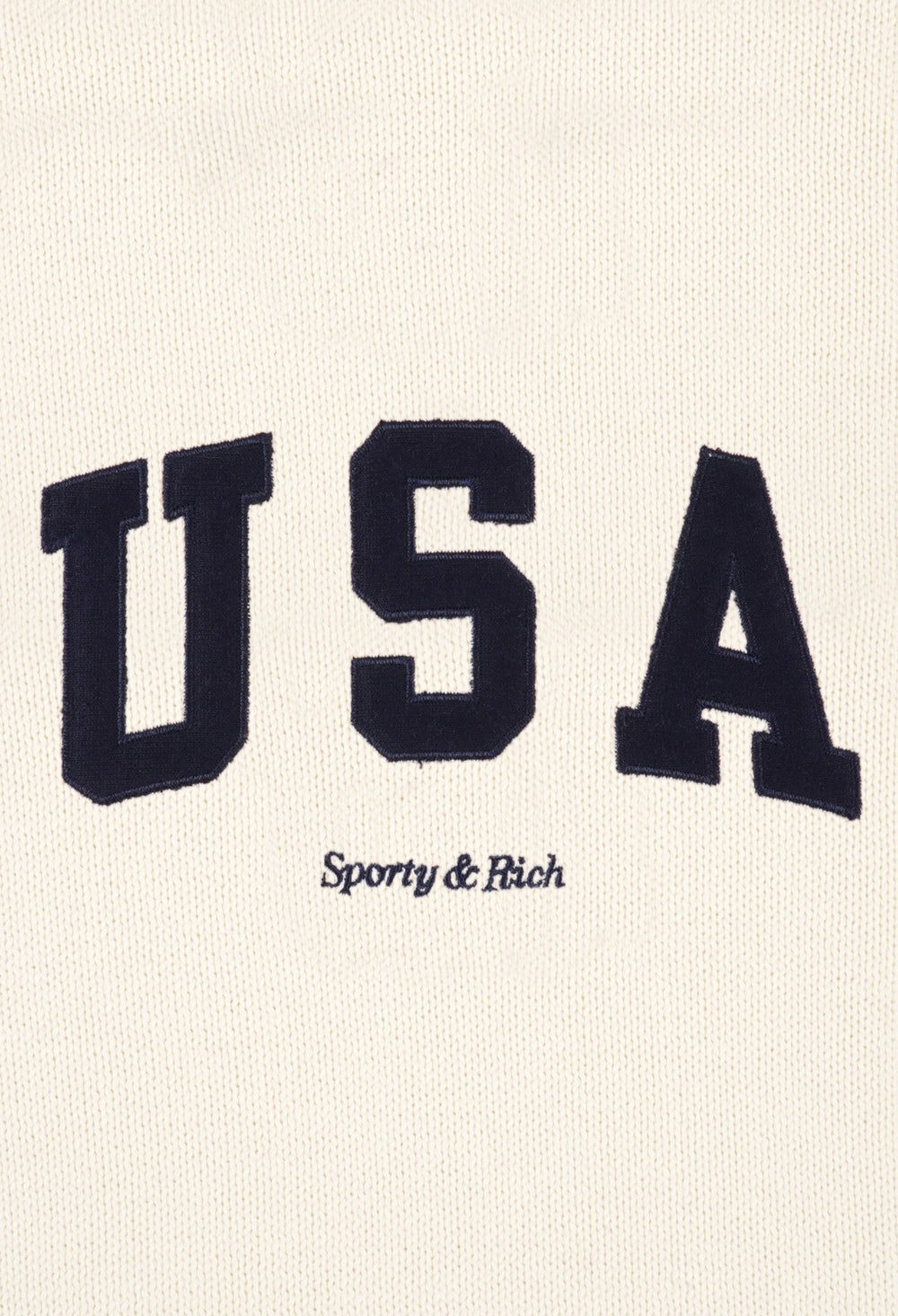 USA Knitted Turtleneck - Ecru/Navy - GLAM MODA