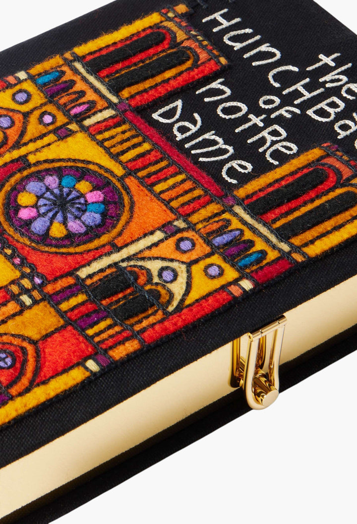 The Hunchback Of Notre-Dame Embroidered Appliquéd Canvas Clutch - GLAM MODA