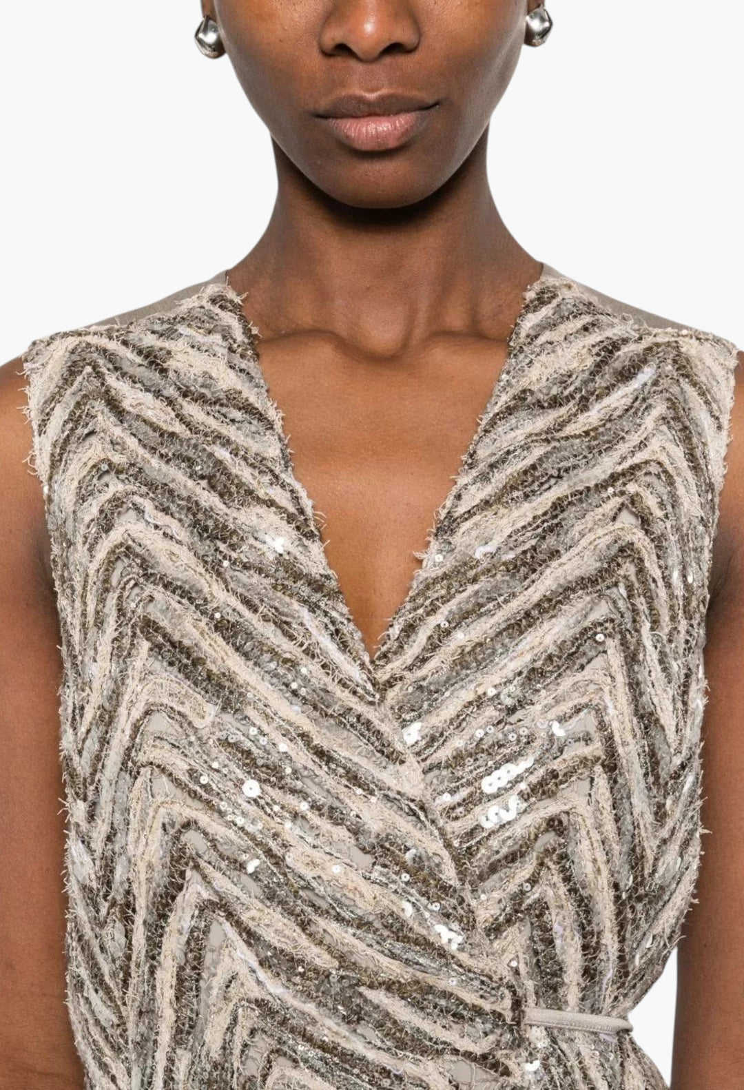 Embroidered Silk Vest - GLAM MODA