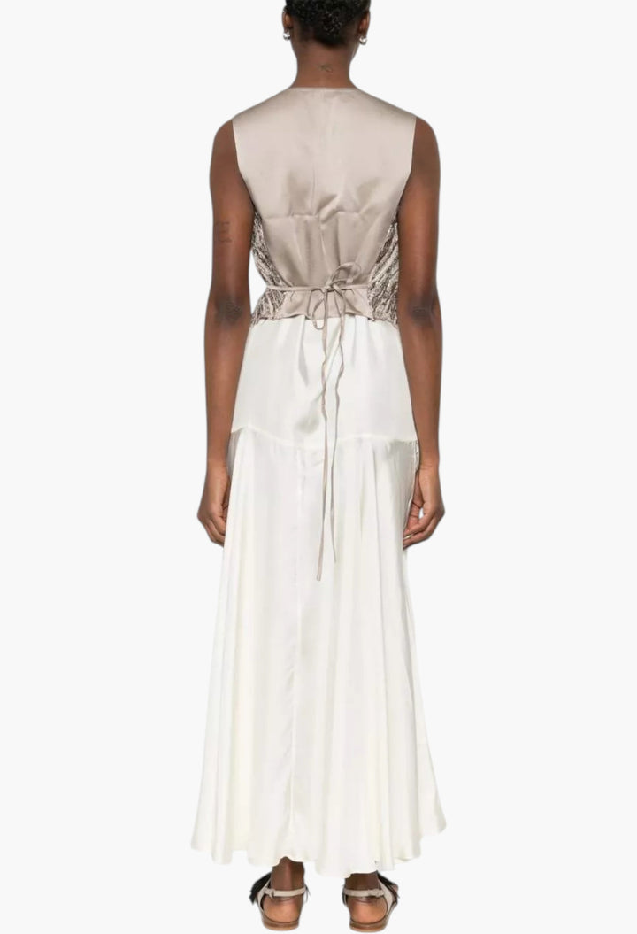 Embroidered Silk Vest - GLAM MODA
