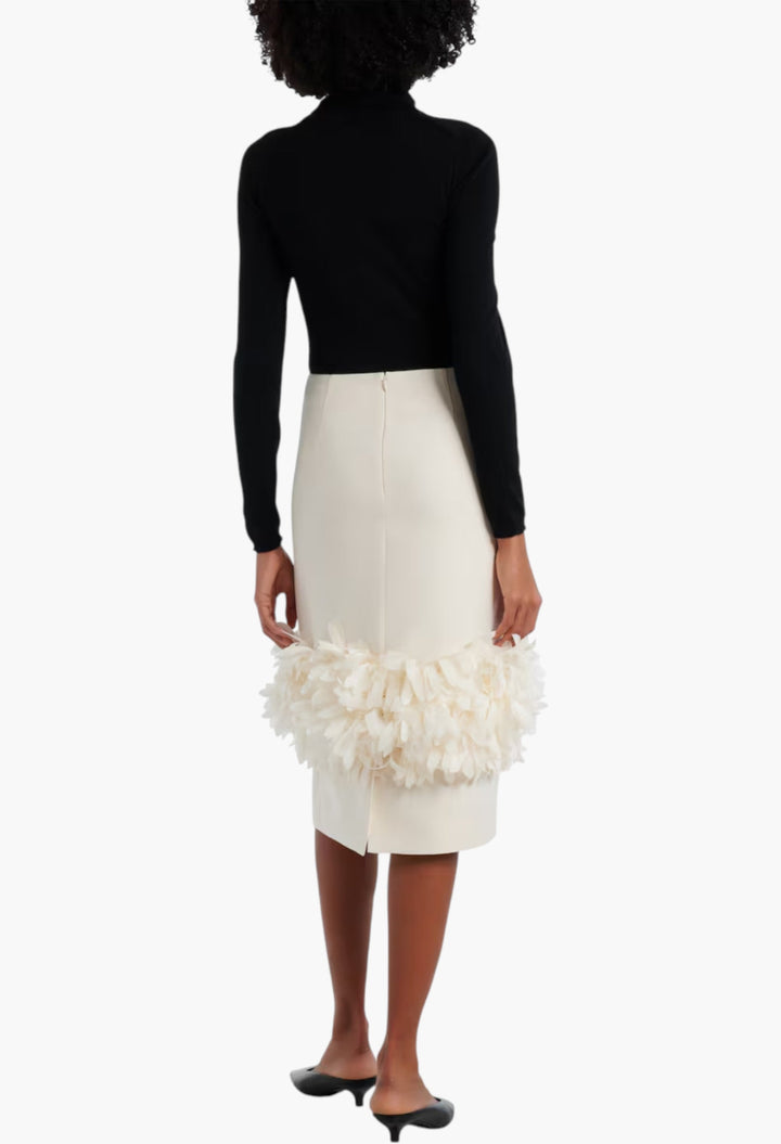 Petal Wool And Silk Midi Skirt - GLAM MODA