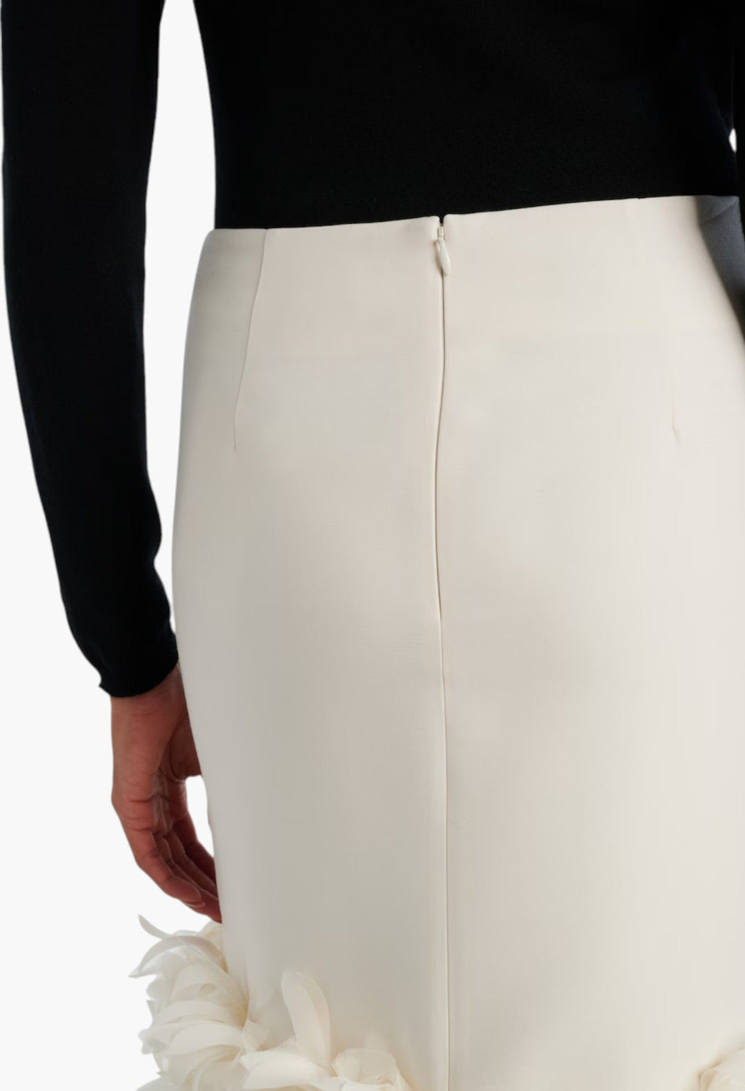 Petal Wool And Silk Midi Skirt - GLAM MODA