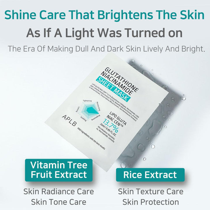 Glutathioine Niacinamide Sheet Mask