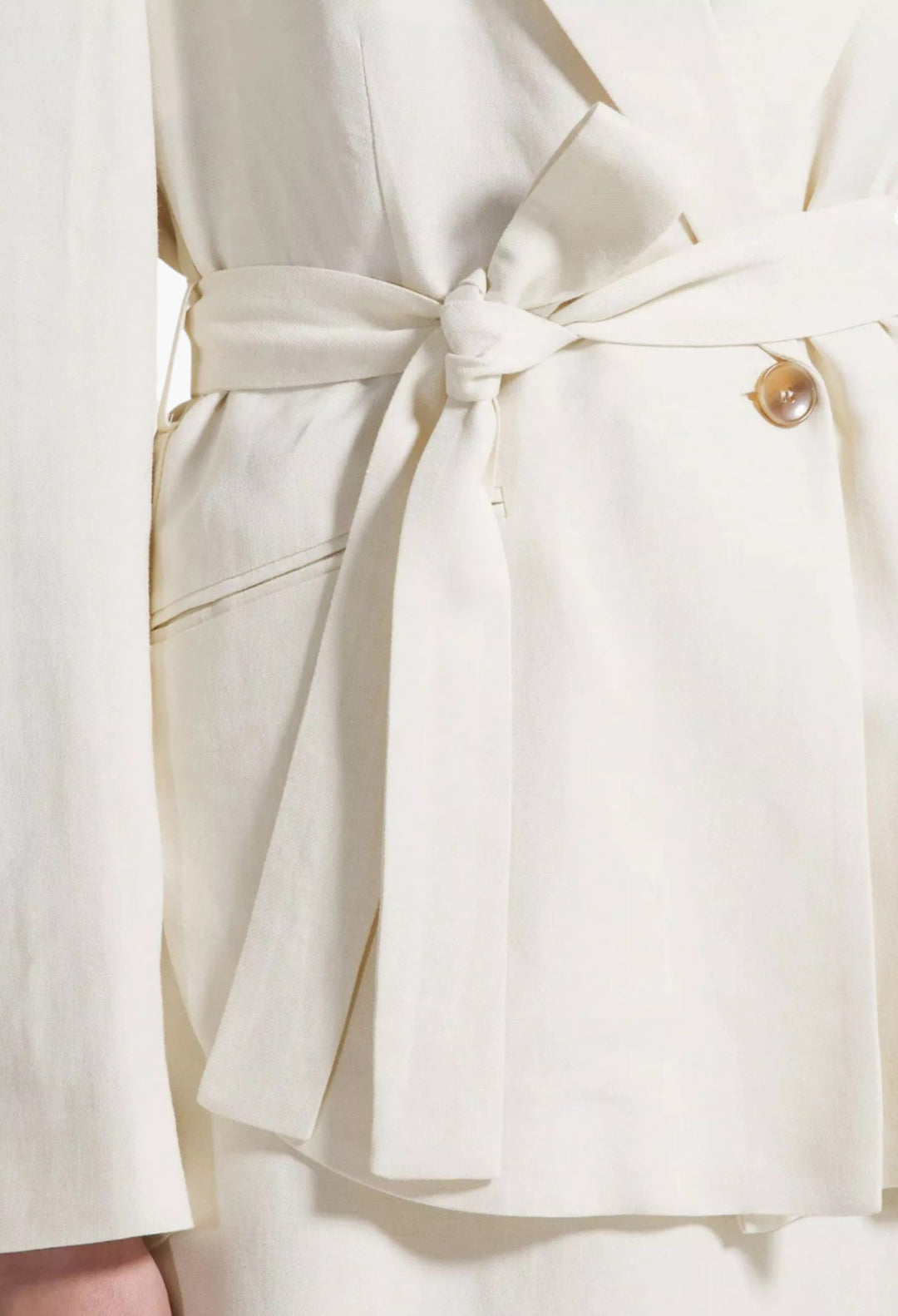 Jacket With Sash At The Waist - GLAM MODA