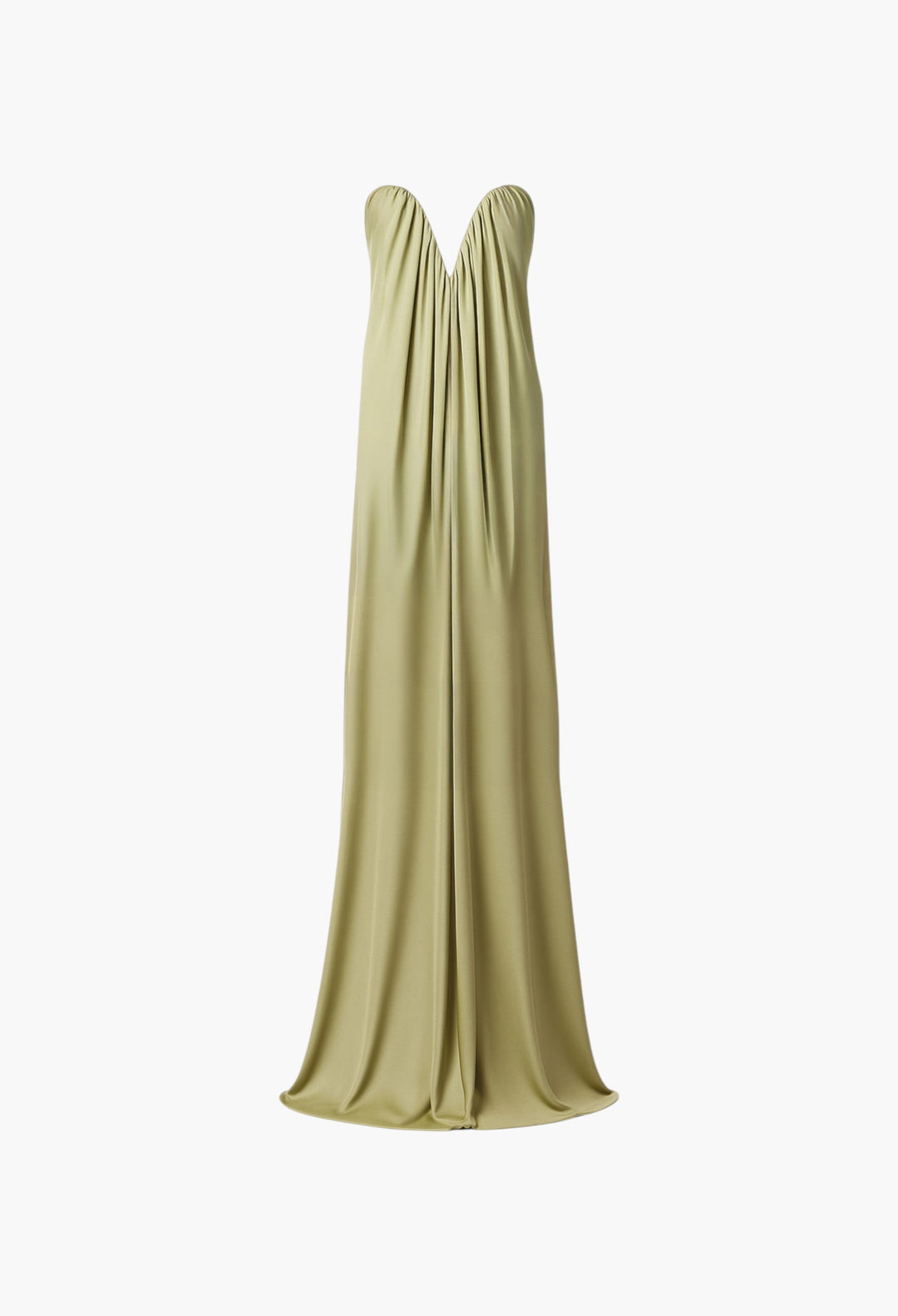 Olivienne Strapless Jersey Maxi Dress – Elegant Strapless Gown Green / 44