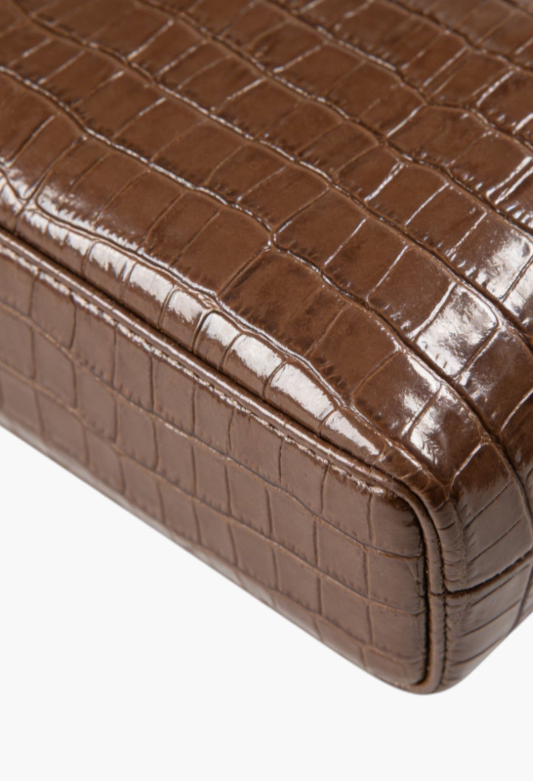 Croc Vanity Case Amber - GLAM MODA