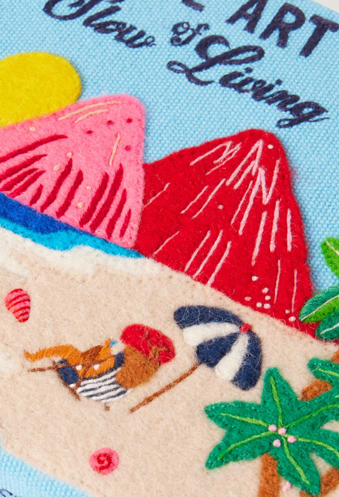 + Mlle Mouns The Art Of Slow Living Embroidered Appliquéd Canvas Clutch - GLAM MODA