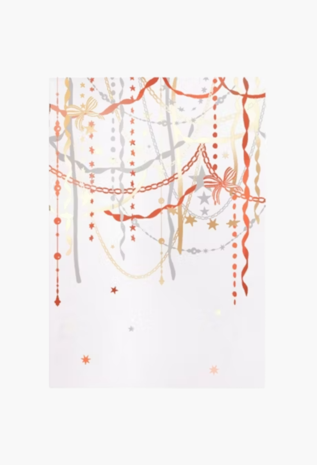 GLAM MODA 12 Days of Scent fragrance advent calendar featuring elegant gold and red festive ribbon and star patterns.