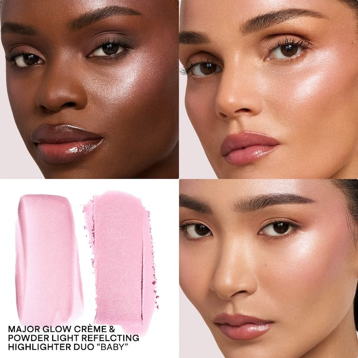 Major Glow Crème Powder Light Reflecting Translucent Highlighter Duo - GLAM MODA