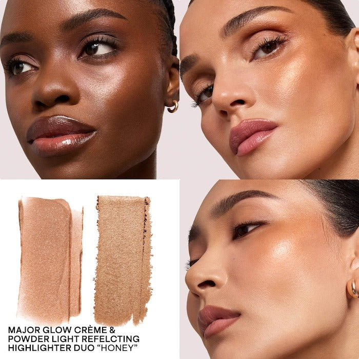 Major Glow Crème Powder Light Reflecting Translucent Highlighter Duo - GLAM MODA