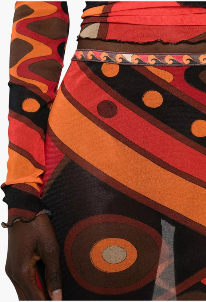 Printed Tulle Skirt - GLAM MODA