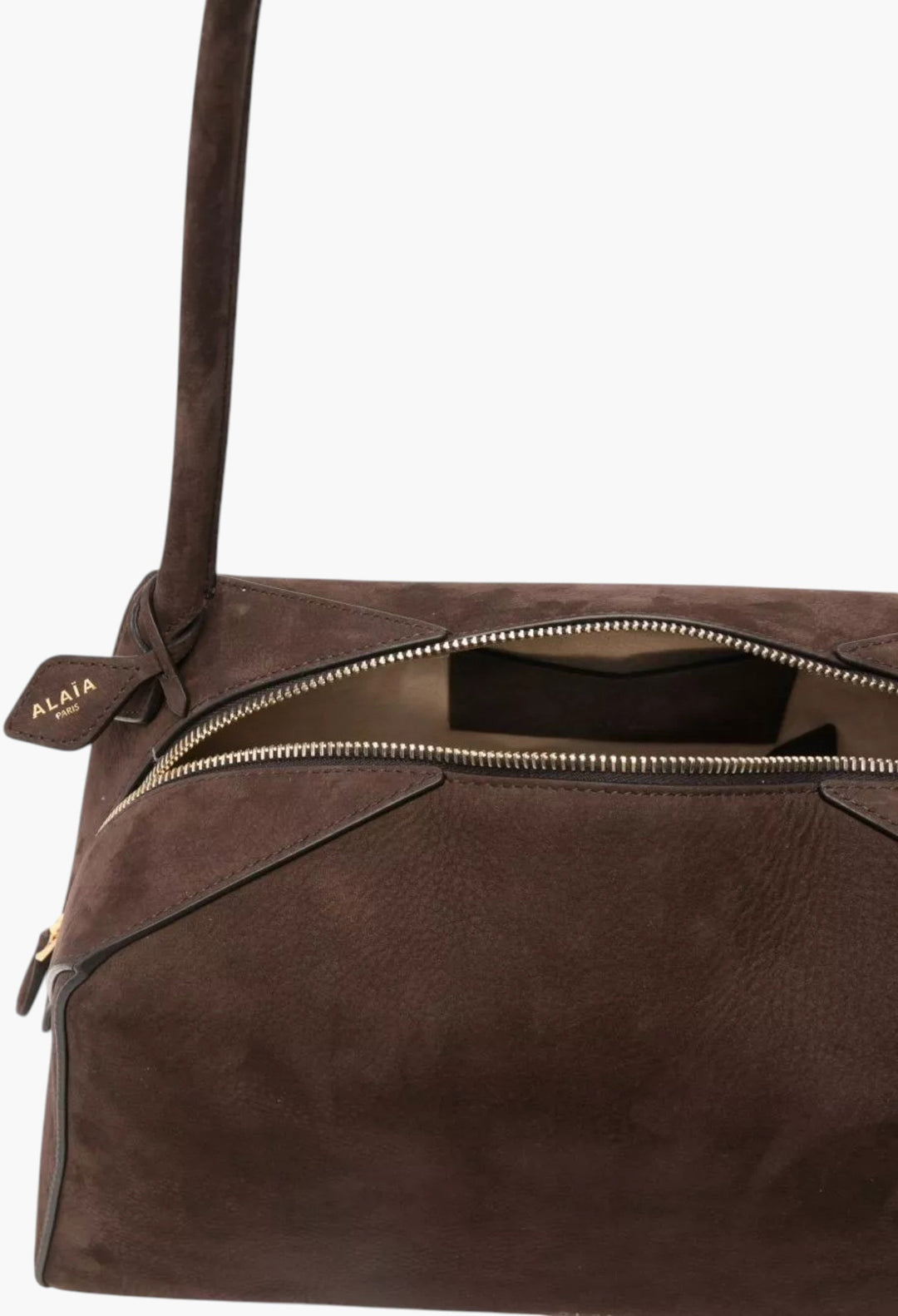 Le Bouledogue Nabuk Leather Shoulder Bag - GLAM MODA