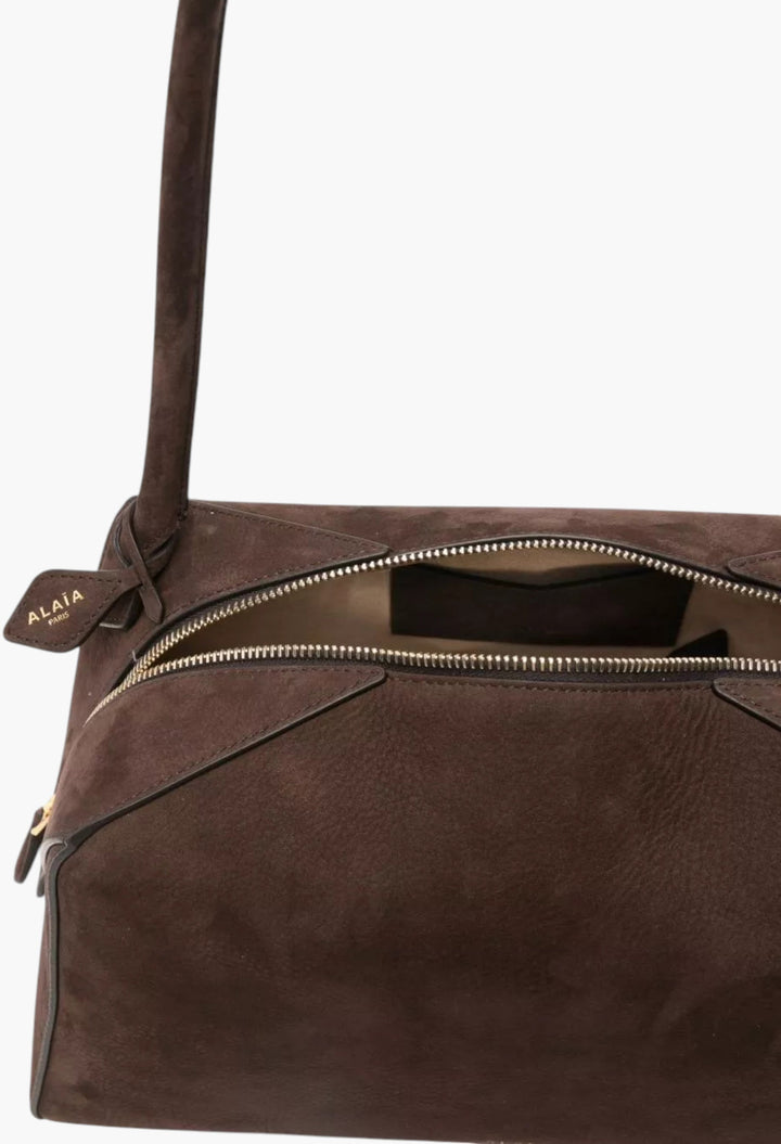 Le Bouledogue Nabuk Leather Shoulder Bag - GLAM MODA