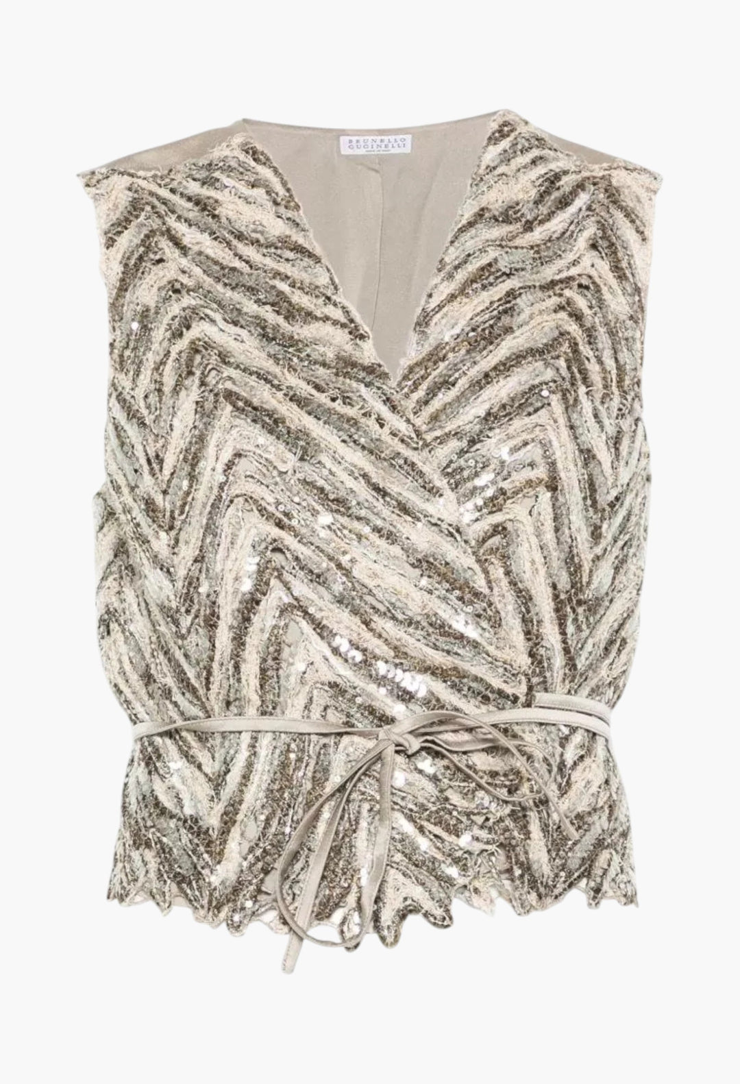 Embroidered Silk Vest - GLAM MODA