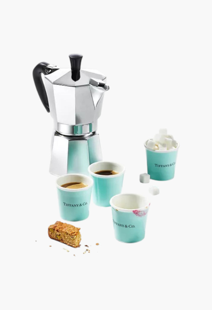 Tiffany Espresso Cups In Bone China, Set Of Four - GLAM MODA