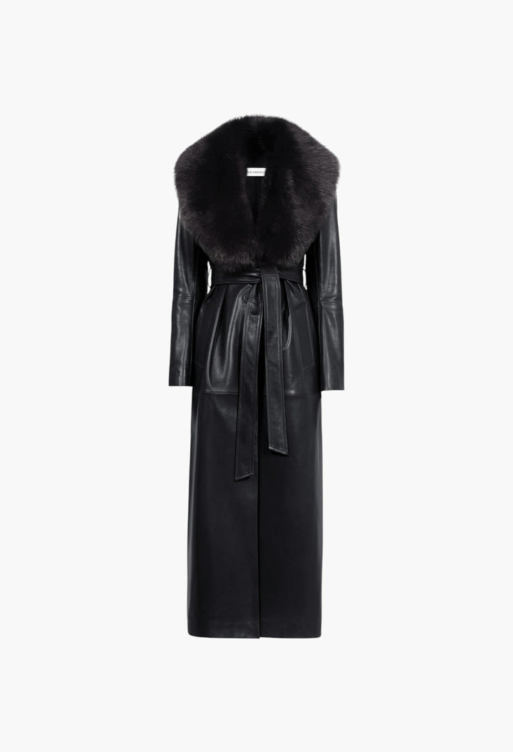 Dakota Glamorous Leather Coat - GLAM MODA