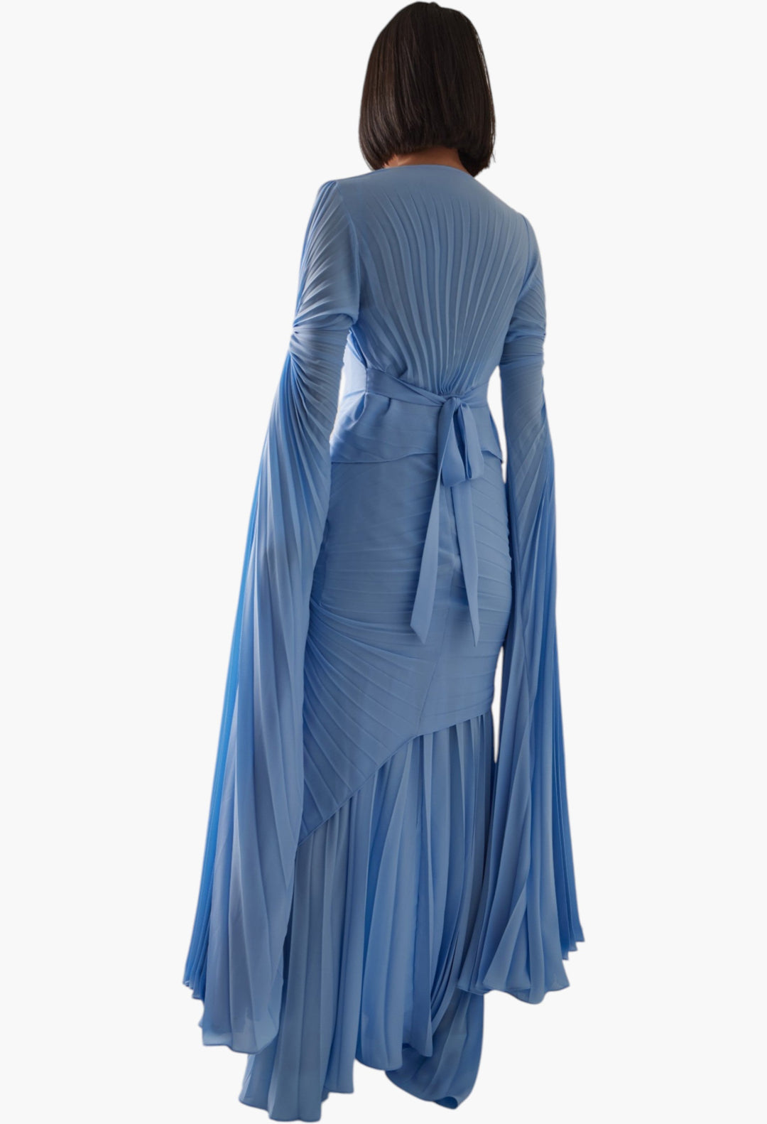 Waterfall Georgette Maxi Dress - GLAM MODA