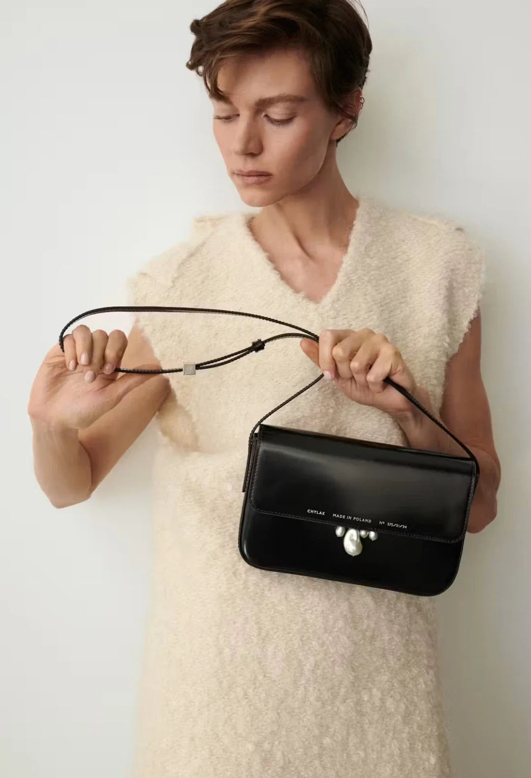 Classic Flap Bag with Pearls
