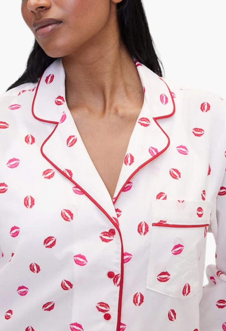 Relaxed Poplin Kiss PJ Shirt - GLAM MODA