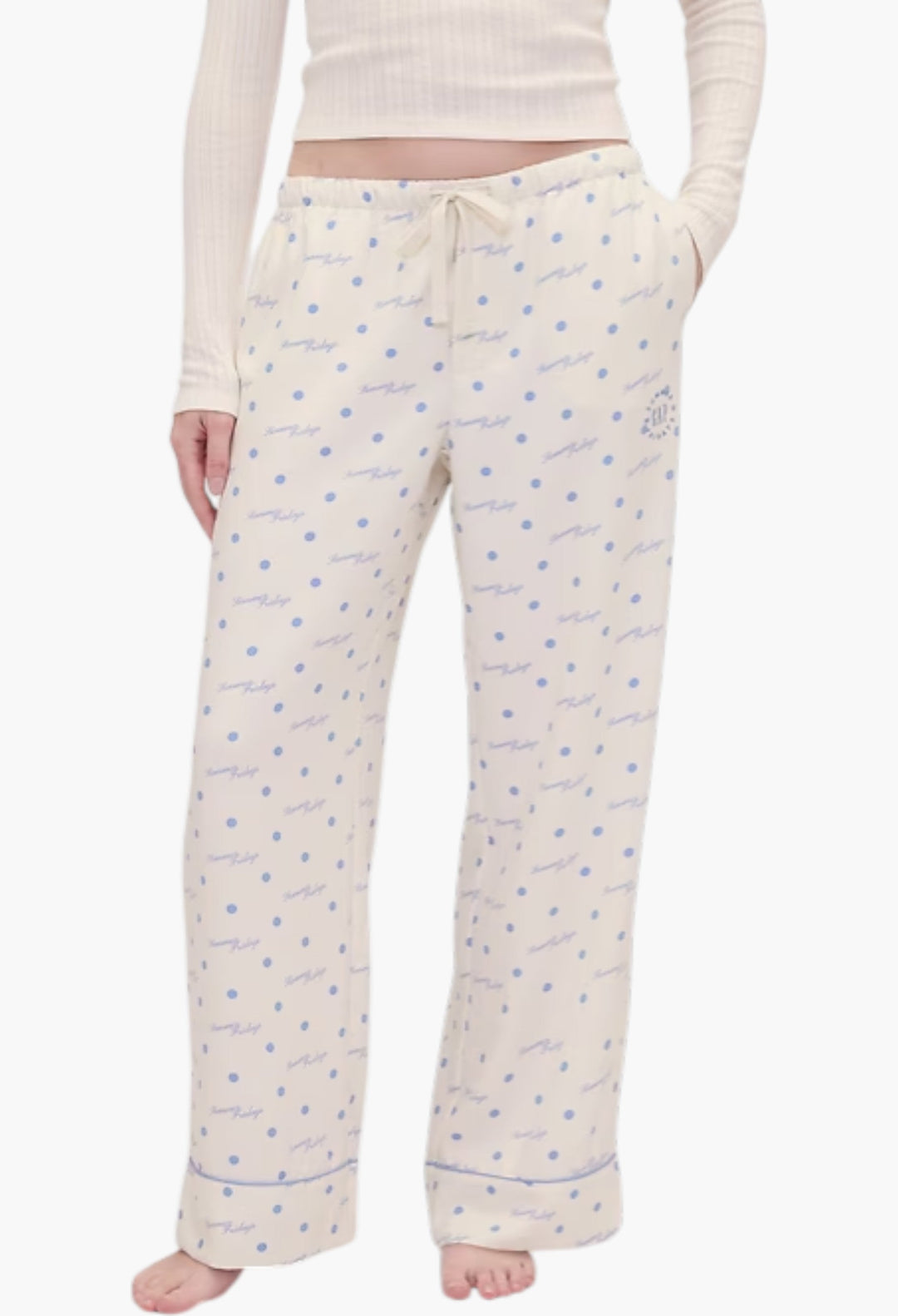 Relaxed Flannel Dotted PJ Pants - GLAM MODA