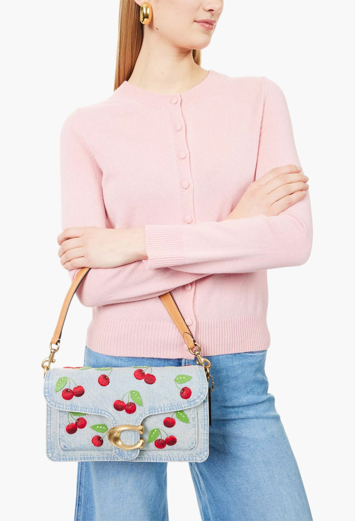 Cherry Tabby 20 Denim Shoulder Bag - GLAM MODA