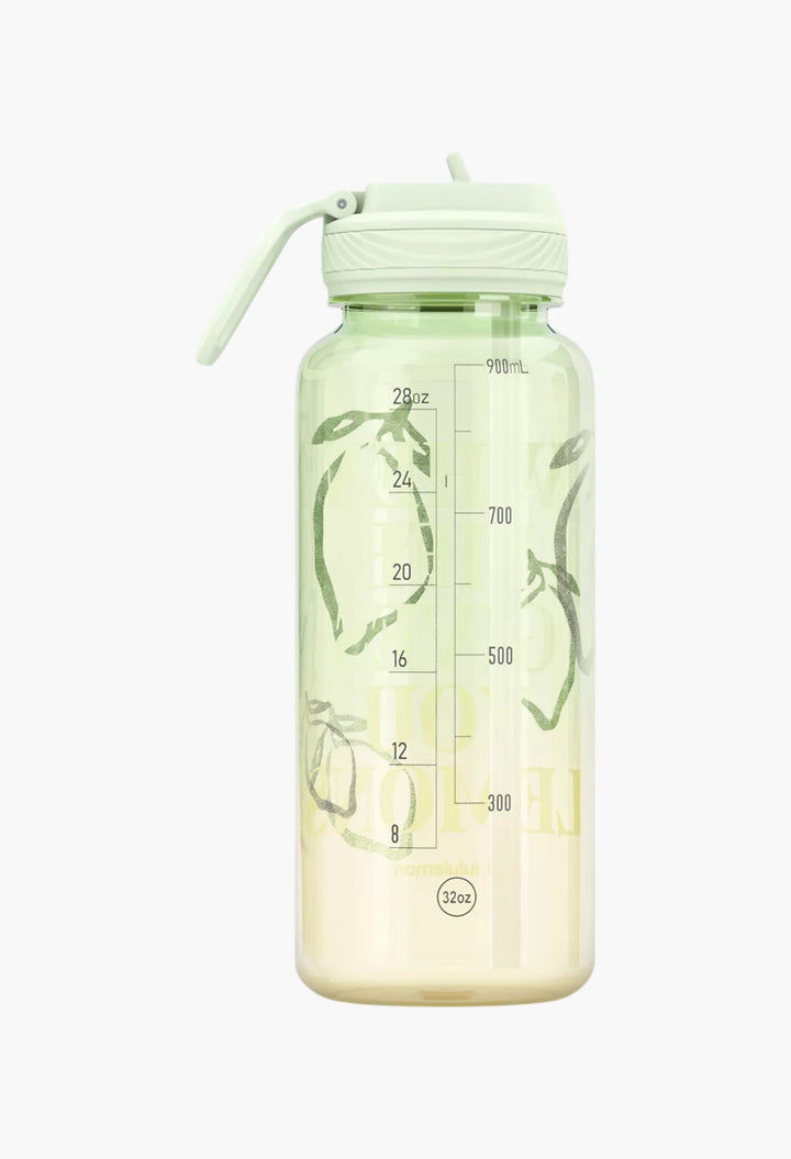 Back to Life Sport Bottle 32oz Straw Lid Lemons Quote - GLAM MODA