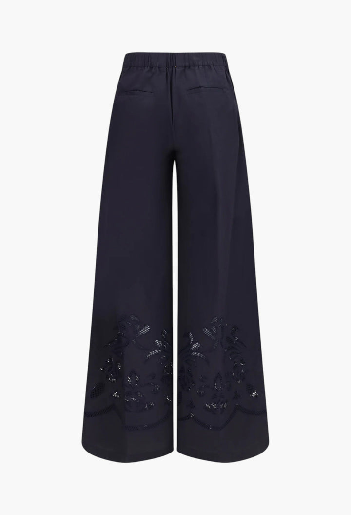 Embroidered Cotton Pants - GLAM MODA