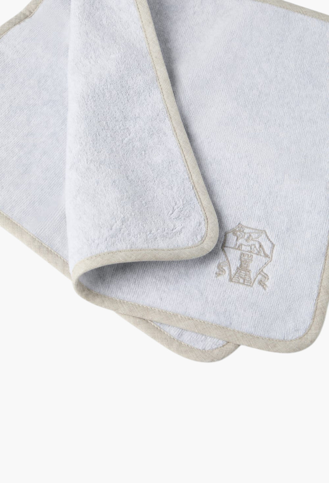 2-Piece Cotton Terrycloth Hand Towel Set With Embroidery - GLAM MODA