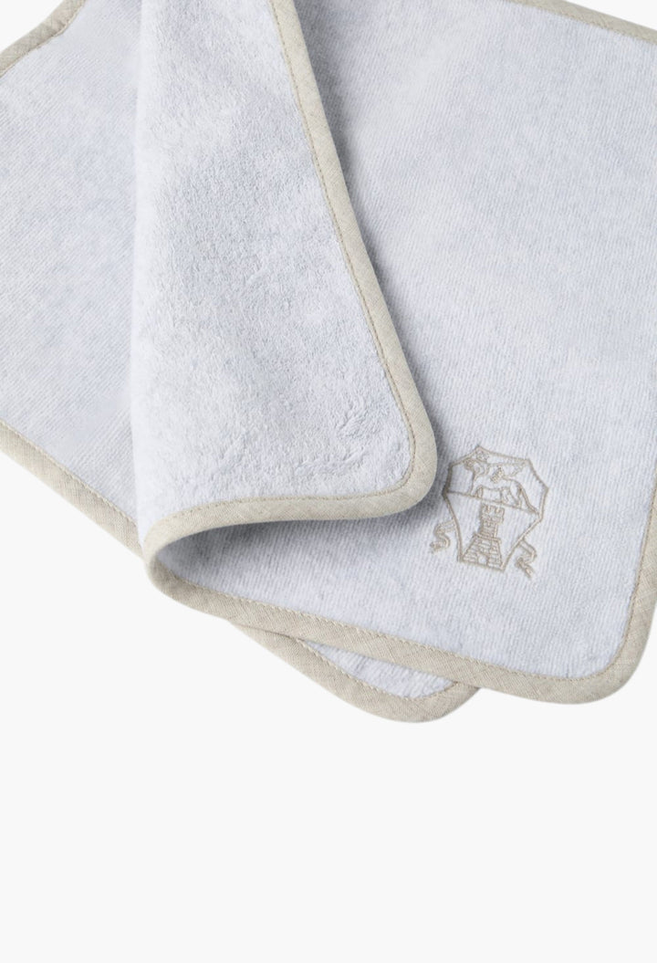 2-Piece Cotton Terrycloth Hand Towel Set With Embroidery - GLAM MODA