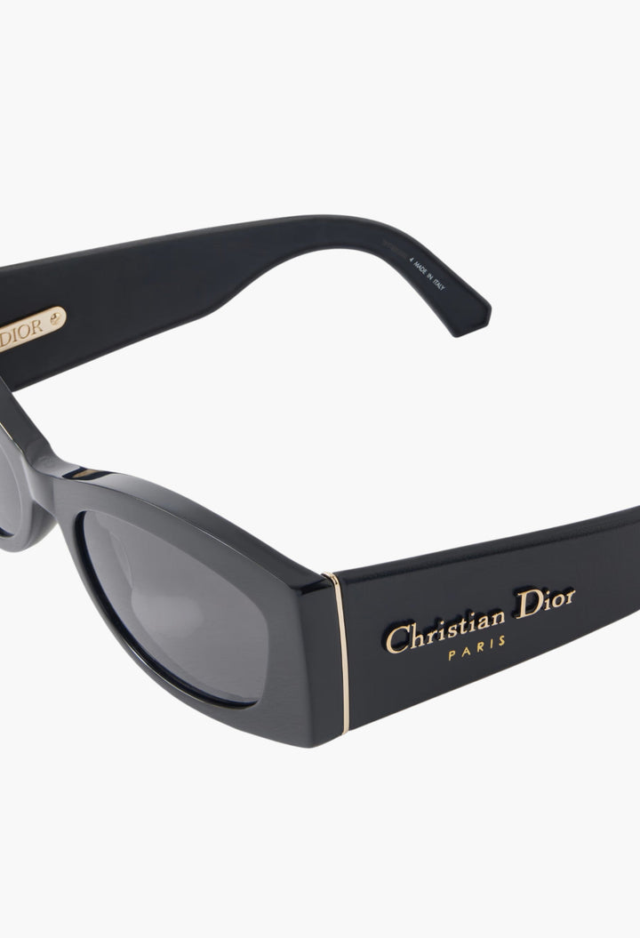 Diorombre S1i Rectangular-Frame Leather-Trimmed Acetate Sunglasses - GLAM MODA